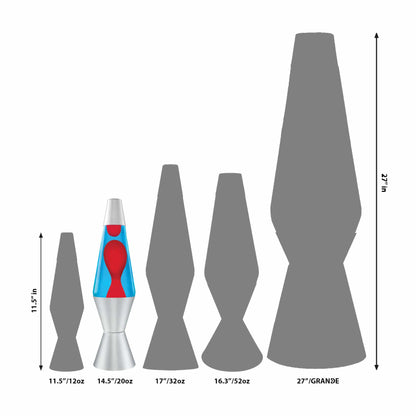 14.5″ LAVA LAMP – RED/BLUE/SILVER - US 7790