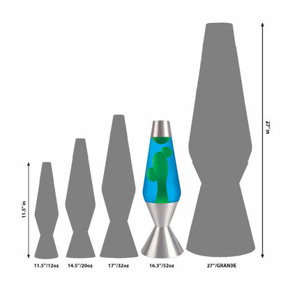16.3″ LAVA LAMP – YELLOW/BLUE/SILVER - US 6926
