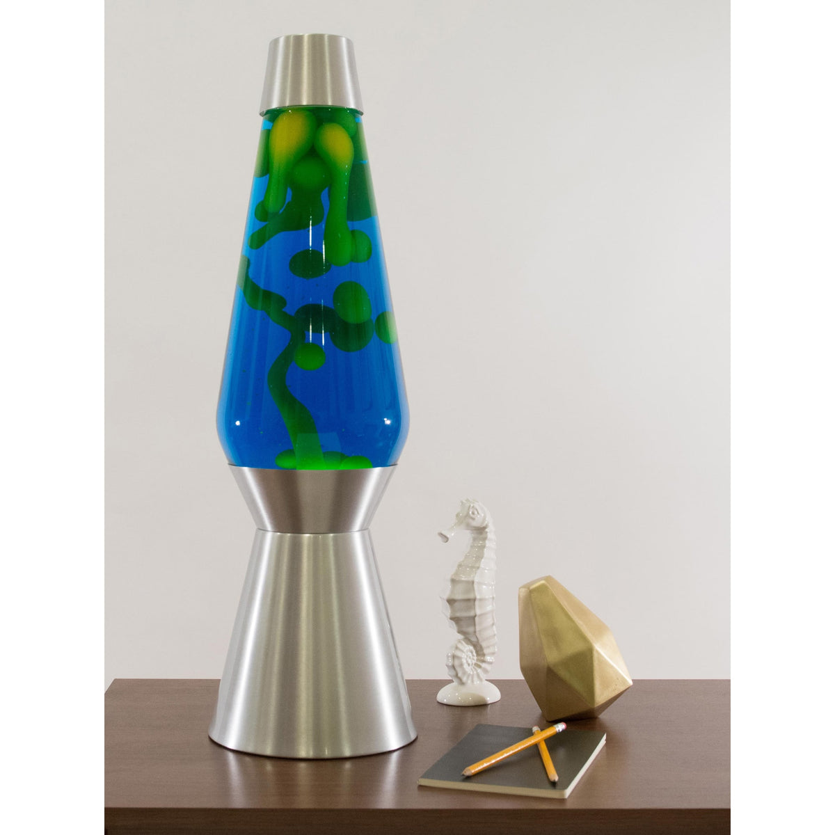 27″ LAVA LAMP GRANDE – YELLOW/BLUE/SILVER - US 0699