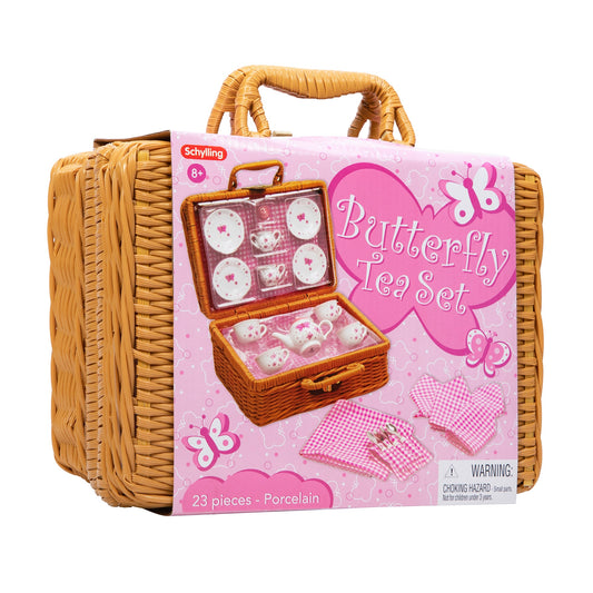 BUTTERFLY TEA SET BASKET - US 6431