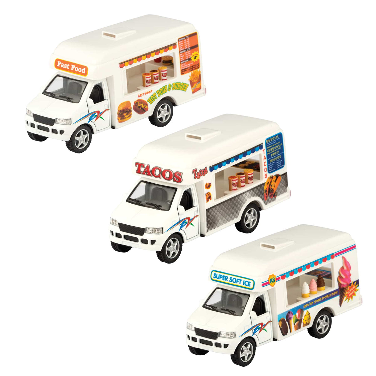DIECAST FOOD TRUCKS AST - US 1692