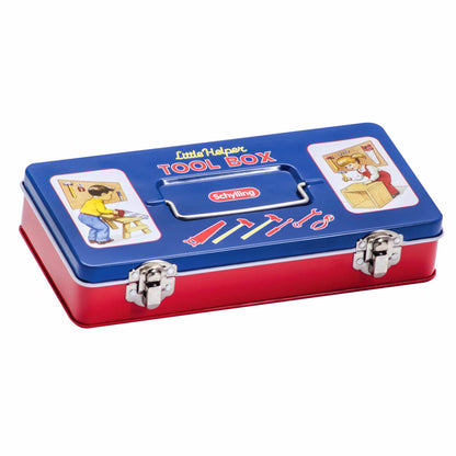 TIN TOOL BOX WITH TOOLS - US 6928