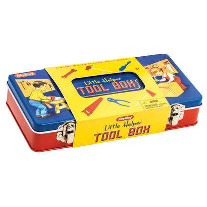 TIN TOOL BOX WITH TOOLS - US 6928