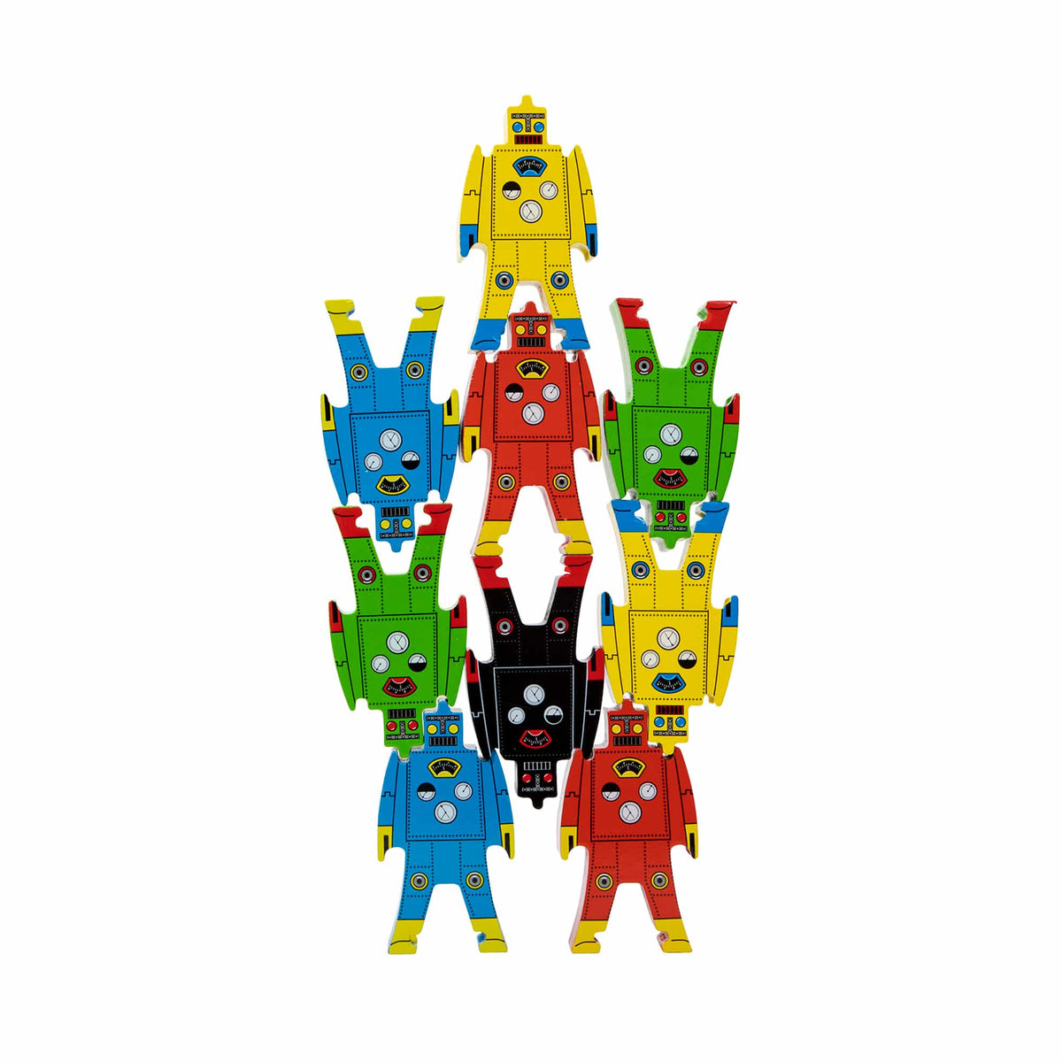 WOODEN STACKING ROBOTS - US 2565